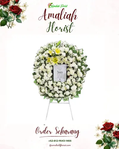 Krans Bunga Duka Cita di Cugenang